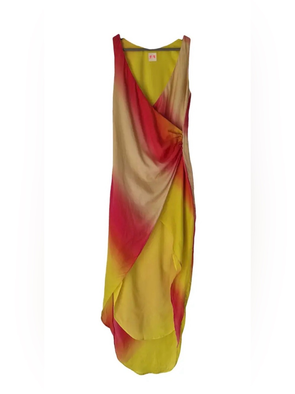 Sass & Bide Sunburst Yellow & Pink Ombre Maxi Dress Sz S